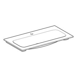 Geberit iCon Möbelwaschtisch, Breite 90cm, Tiefe 48cm, Hahnloch mittig, ohne Überlau... GEBERIT-501845001 4025410895370 (Abb. 1)