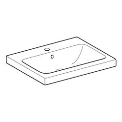 Geberit iCon Light Aufsatzwaschtisch, Breite 60cm, Tiefe 48cm, Hahnloch mittig, Über... GEBERIT-501847JT1 4025410652195 (Abb. 1)