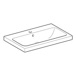 Geberit iCon Light Aufsatzwaschtisch, Breite 75cm, Tiefe 48cm, Hahnloch mittig, Über... GEBERIT-501848002 4025410895547 (Abb. 1)