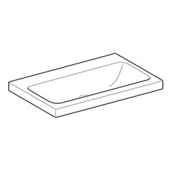 Geberit iCon Light Aufsatzwaschtisch, Breite 75cm, Tiefe 48cm, ohne Hahnloch, ohne Ü... GEBERIT-501848008 4025410895608 (Abb. 1)