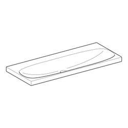 Geberit Acanto Waschtisch, Breite 120cm, Tiefe 48,2cm, ohne Hahnloch, ohne Überlauf,... GEBERIT-501880007 4025410895677 (Abb. 1)