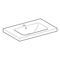 Geberit iCon Light Waschtisch mit Ablagefläche, Breite 75cm, Tiefe 48cm, Hahnloch mi... GEBERIT-501839002 4025410894984 (Abb. 1)