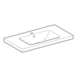 Geberit iCon Light Waschtisch mit Ablagefläche, Breite 90cm, Tiefe 48cm, Hahnloch mi... GEBERIT-501840001 4025410895059 (Abb. 1)