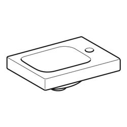 Geberit iCon Light Handwaschbecken 38x13x28cm, Weiß, matt, Hahnloch rechts, ohne Übe... GEBERIT-501830JT1 4025410071781 (Abb. 1)