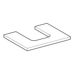 Geberit ONE Waschtischplatte Ausschnitt mittig, für Aufsatzwaschtisch Schalenform, 6... GEBERIT-505271004 4025410936226 (Abb. 1)