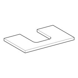 Geberit ONE Waschtischplatte Ausschnitt mittig, für Aufsatzwaschtisch Schalenform, 7... GEBERIT-505272006 4025410936318 (Abb. 1)