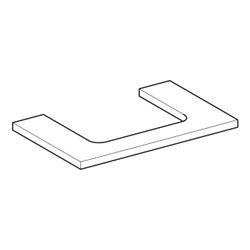 Geberit ONE Waschtischplatte Ausschnitt mittig, für Aufsatzwaschtisch rechteckig, 75... GEBERIT-505282001 4025410936615 (Abb. 1)