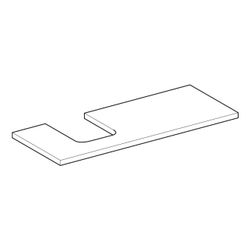 Geberit ONE Waschtischplatte Ausschnitt links, für Aufsatzwaschtisch Schalenform, 12... GEBERIT-505295007 4025410937162 (Abb. 1)