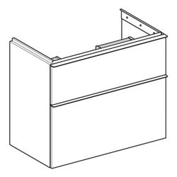 Geberit iCon Unterschrank für WT 2 Schubladen verkürzte Ausladung WT 75cm, Nussbaum ... GEBERIT-502308JR1 4025410942524 (Abb. 1)