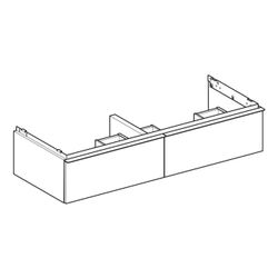 Geberit iCon Unterschrank für Doppelwaschtisch, 2 Schubladen 120x24,7cm, Eiche Melam... GEBERIT-502314JH1 4025410942739 (Abb. 1)