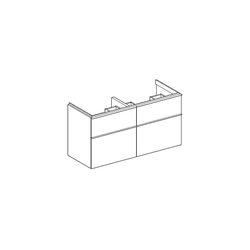 Geberit iCon Unterschrank für Doppelwaschtisch 4 Schubladen 120x615cm Sandgrau lacki... GEBERIT-502309JL1 4025410942555 (Abb. 1)