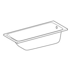 Geberit Tawa Rechteckbadewanne schmaler Rand 180x80cm, Gesamtvolumen 273l... GEBERIT-554132011 4025410872814 (Abb. 1)