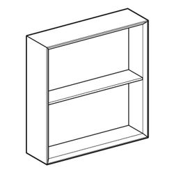 Geberit iCon Regal quadratisch, 45x46,7x13,2cm, Nussbaum hickory Melamin Holzstruktu... GEBERIT-502323JR1 4025410943125 (Abb. 1)