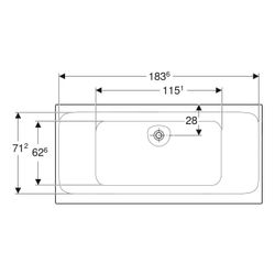 Geberit Tawa Rechteckbadewanne schmaler Rand, Duo 190x90cm, Gesamtvolumen 330l... GEBERIT-554135011 4025410872746 (Abb. 1)