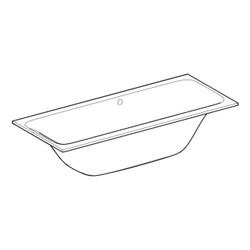 Geberit Tawa Rechteckbadewanne schmaler Rand, Duo 180x80cm, Gesamtvolumen 223l... GEBERIT-554134011 4025410872739 (Abb. 1)