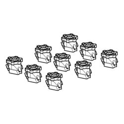 Geberit Set Füße für Duschwanne mit Länge bis 140cm, Höhe 6-12cm, 9 Stück... GEBERIT-554952001 4025410750334 (Abb. 1)