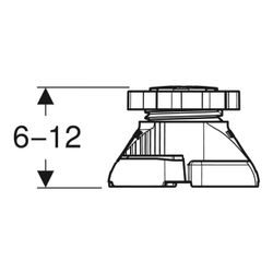 Geberit Set Füße für Duschwanne mit Länge bis 140cm, Höhe 6-12cm, 9 Stück... GEBERIT-554952001 4025410750334 (Abb. 1)