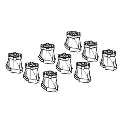 Geberit Set Füße hoch für Duschwanne bis Länge 140cm, Höhe 9-21cm, 9 Stück... GEBERIT-554953001 4025410750358 (Abb. 1)