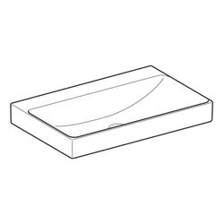 Geberit ONE Waschtisch Abgang vertikal, Breite 75cm, Tiefe 48cm, ohne Hahnloch, ohne... GEBERIT-505021012 4025410953698 (Abb. 1)