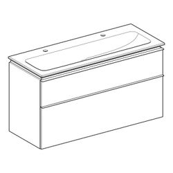 Geberit iCon Set Möbelwaschtisch schmaler Rand 2 Schubladen Ansch. 120cm KeraTect We... GEBERIT-502334013 4025410941985 (Abb. 1)