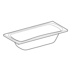Geberit Renova Rechteckbadewanne Duo 180x80cm, Gesamtvolumen 218l... GEBERIT-554209011 4025410949769 (Abb. 1)
