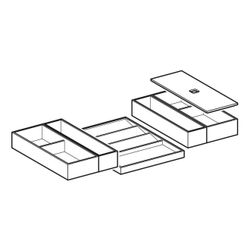 Geberit Set Schubladeneinsätze für obere Schublade Breite Waschtisch 75cm... GEBERIT-502350001 4025410944276 (Abb. 1)