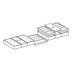 Geberit Set Schubladeneinsätze für obere Schublade Breite Waschtisch 120cm... GEBERIT-502353001 4025410944306 (Abb. 1)