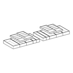 Geberit Set Schubladeneinsätze für obere Schublade Breite Waschtisch 135cm... GEBERIT-502354001 4025410949899 (Abb. 1)
