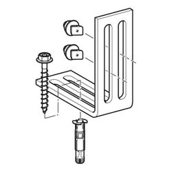 Geberit GIS Montagewinkel 13x13cm, 461185001... GEBERIT-461185001 4025410944931 (Abb. 1)