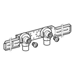 Geberit FlowFit Anschlusswinkel 90 Grad vorm. zweifach abgesetzt d 20mm Rp 1/2″ L1 5... GEBERIT-619651001 4025416602521 (Abb. 1)