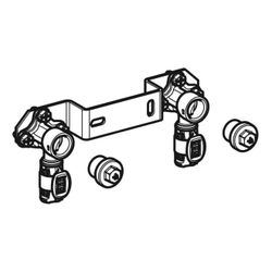 Geberit FlowFit Anschlusswinkel 90 Grad vormontiert, zweifach, abgewinkelt, d 16mm, ... GEBERIT-619690001 4025416602644 (Abb. 1)