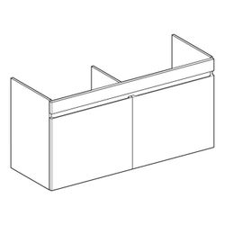 Geberit Renova Plan Unterschrank für Doppelwaschtisch 2 Schubladen 2 Innenschub. 122... GEBERIT-501912001 4025410905307 (Abb. 1)