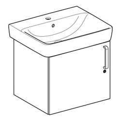 Geberit Bambini Set Waschtisch, Unterschrank, 59,5x56,3x48,3cm, Hahnloch mittig, Übe... GEBERIT-501927011 4025410905598 (Abb. 1)