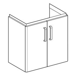 Geberit Renova Compact Unterschrank für Waschtisch, 2 Türen 59,7x60,5x39,7cm B Wasch... GEBERIT-501926421 4025410905581 (Abb. 1)