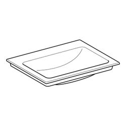 Geberit ONE Möbelwaschtisch Abgang vertikal, Breite 60cm, Tiefe 48cm, ohne Hahnloch,... GEBERIT-505011011 4025410953568 (Abb. 1)