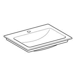 Geberit ONE Möbelwaschtisch Abgang vertikal, Breite 60cm, Tiefe 48cm, Hahnloch mitti... GEBERIT-505010011 4025410953513 (Abb. 1)