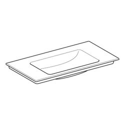 Geberit ONE Möbelwaschtisch Abgang vertikal, Breite 90cm, Tiefe 48cm, ohne Hahnloch,... GEBERIT-505011013 4025410953582 (Abb. 1)