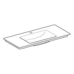 Geberit ONE Möbelwaschtisch Abgang vertikal, Breite 105cm, Tiefe 48cm, Hahnloch mitt... GEBERIT-505010014 4025410953544 (Abb. 1)