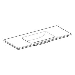 Geberit ONE Möbelwaschtisch Abgang vertikal, Breite 120cm, Tiefe 48cm, ohne Hahnloch... GEBERIT-505011015 4025410953605 (Abb. 1)