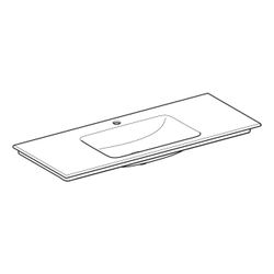 Geberit ONE Möbelwaschtisch Abgang vertikal, Breite 120cm, Tiefe 48cm, Hahnloch mitt... GEBERIT-505010015 4025410953551 (Abb. 1)