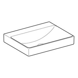 Geberit ONE Waschtisch Abgang vertikal, Breite 60cm, Tiefe 48cm, ohne Hahnloch, ohne... GEBERIT-505021011 4025410953681 (Abb. 1)