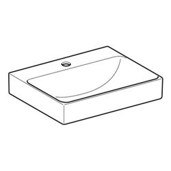 Geberit ONE Aufsatzwaschtisch rechteckig, Abgang vertikal, B 50cm T 40cm Hahnloch mi... GEBERIT-505030016 4025410953759 (Abb. 1)