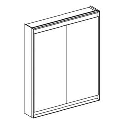 Geberit ONE Spiegelschrank mit ComfortLight, 2 Türen, AP-Montage, Höhe 90cm B 75cm, ... GEBERIT-505812002 4025410935120 (Abb. 1)