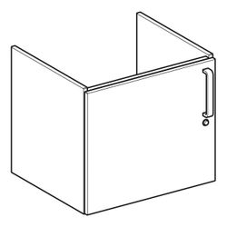 Geberit Bambini Unterschrank für Waschtisch, mit 1 Tür, 59,2x46,3x45,3cm, Weiß Melam... GEBERIT-501940011 4025410525024 (Abb. 1)
