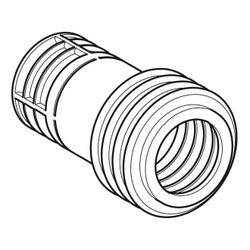 Geberit Spülrohr für Wasserstrecke, verdeckt... GEBERIT-244920001 4025410946089 (Abb. 1)