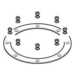 Geberit Set Flachdichtung für Geberit Pluvia Befestigungsflansch für Rinnen... GEBERIT-240408001 4025416047223 (Abb. 1)