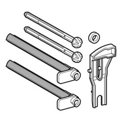 Geberit Drückerstangenset zu Drückerplatte Delta 20 Unterputzspülkasten... GEBERIT-241465001 4025416800040 (Abb. 1)
