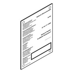 Geberit Hinweisschild für Brandschutzmanschette RS90... GEBERIT-240289001 4025416852377 (Abb. 1)