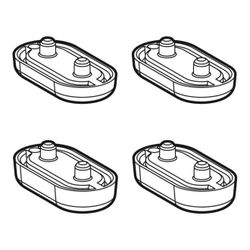 Geberit Set Ausgleichspuffer erhöht, für WC-Sitzring, Geberit AquaClean 5000/5000plu... GEBERIT-241517CG1 4025416748106 (Abb. 1)