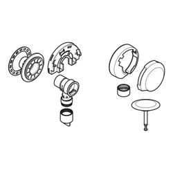 Geberit Fertigbauset für Badewannenablauf d 52mm, mit Zulauf hochglanz verchromt... GEBERIT-245454211 4025410646668 (Abb. 1)